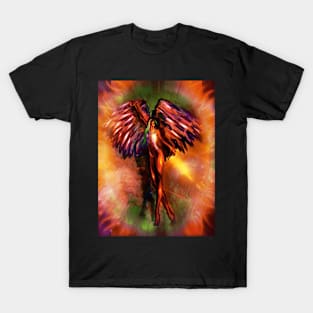 Angel in red and green T-Shirt